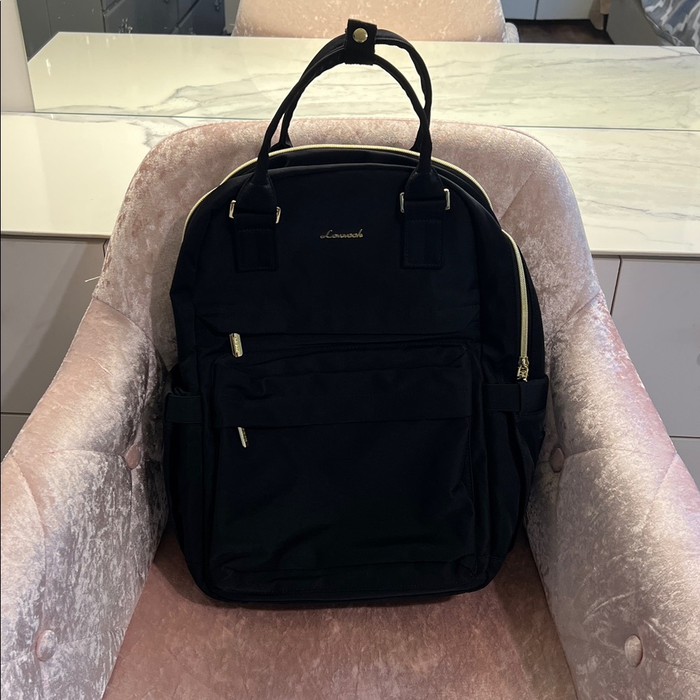 LOVEVOOK Black & Gold Travel Backpack 🖤 - Picture 3 of 9